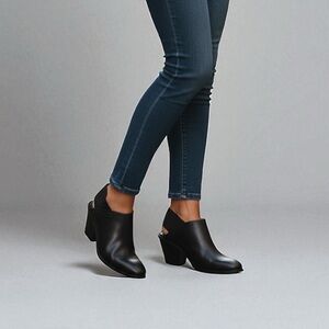 Naked Feet Eros Sporty Slingback Bootie in Black Size 6 1/2